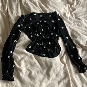 Black and white polka dot